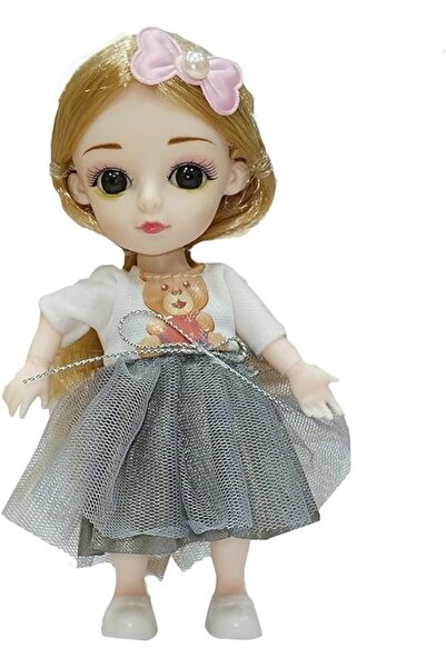 genernic Princess Doll for Girls — Small 3D Articulated Doll with Realistic Eyes, Clothes & Shoes (68072 B)