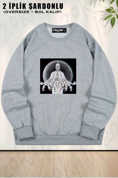 ZOKAWEAR Φούτερ Unisex Netero με τύπωμα oversized με λαιμόκοψη