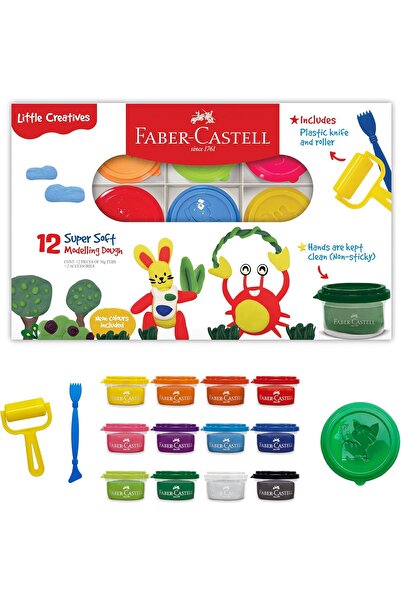 Generic Faber Castell Little Creatives Modeling Dough Set 12x50grs