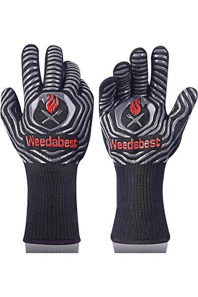 Generic SUMPRO Hot BBQ Gloves, Heat Resistant Kitchen Gloves, Long Professional Cooking Gloves 13.5 inch - G