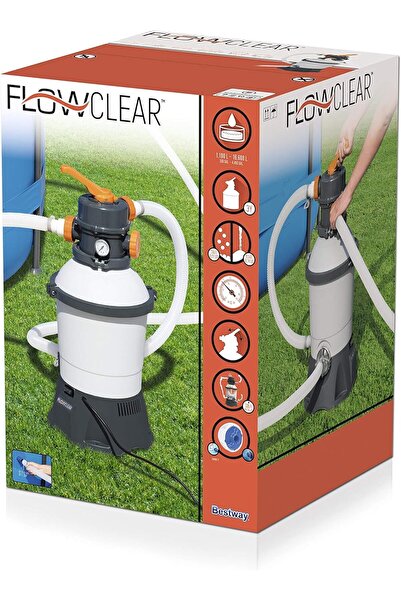 BESTWAY Flowclear Pool Sand Filter with Integrated ChemConnect Dispenser 800 Gal 26-58515