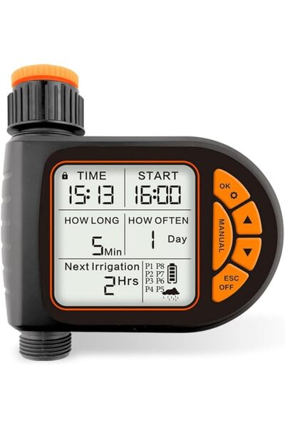 Generic Smart Waterproof Sprinkler Timer – Programmable Irrigation Controller, Rain Sensor, LCD, Child Loc
