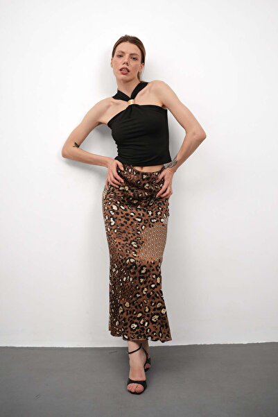 winmoda FUSTA SATIN CU MODELE - FUSTA SATIN - FUSTA LUNGĂ / COD MULTICOLOR