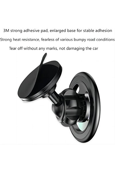 Generic Car phone holder - New magnetic phone holder, rotatable, black