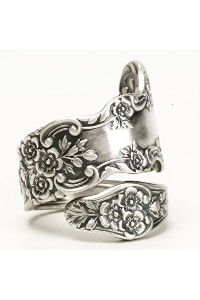 Choice 7 F601 Huitan Vintage Antique Color Women-Midi-Rings Graceful Engraved Flower Pattern Retro Party Fe