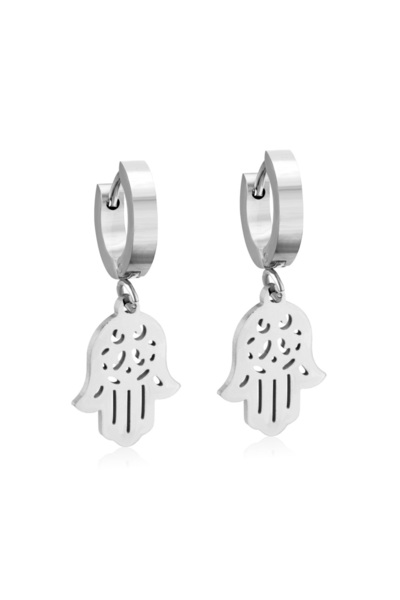 Choice 117S LUXUSTEEL Hoop Earrings 2020 Brinco Party Stainless Steel Gold Color Star Shape Pendants Anti-a