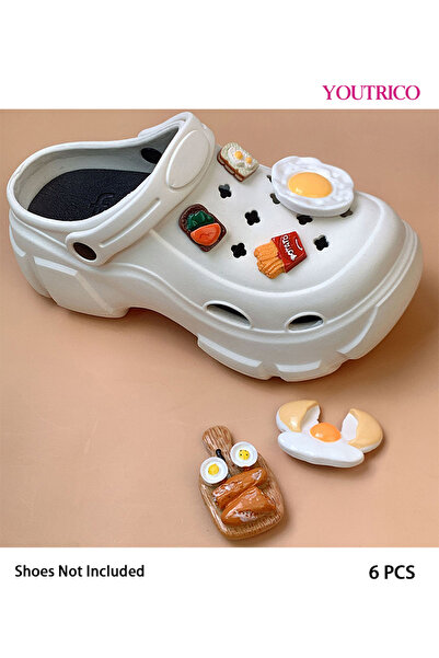 Youtrico Cute 3D Jibbitz Charms for Girls - Slipper Ornament Set