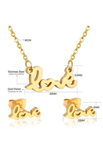 Choice 21 Korean Tiny Jewelry Sets For Women Wedding Party Stainless Steel No Fade Pendant Necklaces And St