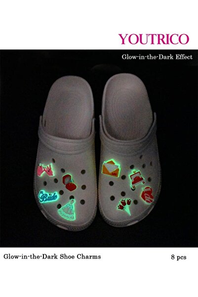 Youtrico Cute Glow-in-the-Dark Jibbitz Charms for Crocs - Slipper Ornament Set
