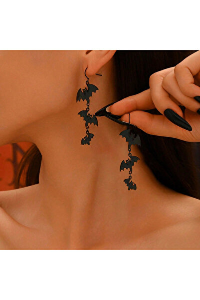 Choice WA7278-1 أقراط متدلية جديدة على شكل خفاش قوطي، إكسسوارات نسائية للهالو...