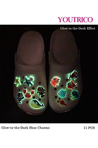 Youtrico Cute Glow-in-the-Dark Jibbitz Charms for Crocs - Slipper Ornament Set