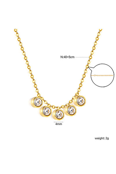 Choice NE2E670AG Fashion Simple Cylindrical Pendant Necklace Girls Party Versatile Jewelry Vintage Design S