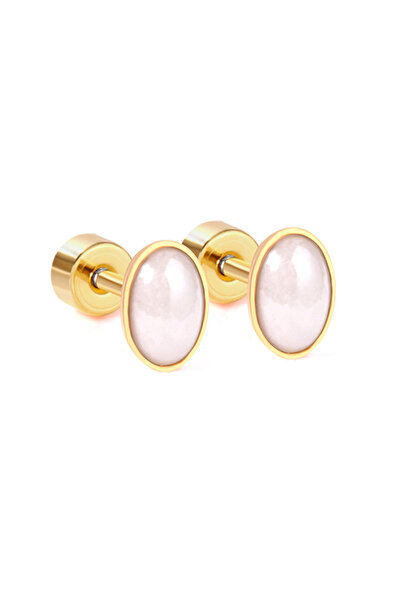 Choice gold LUXUSTEEL Stainless Steel Oval Earring Fashion Jewelry Brinco Party pendientes Mujer Gold Colo