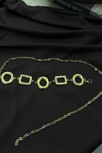 Hazamoda Curea de aur cu flori cu lanț