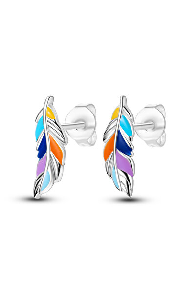 Choice WB4352-1 1 Pairs Fashion Purple Series Feather Dream Catcher Cubic Zirconia Earrings for Women Luxur