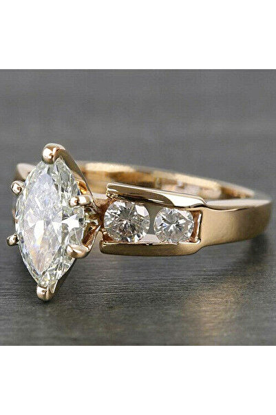 Choice 6 خواتم فاخرة من هويتان، مرصعة بالزركونيا المكعبة على شكل ماركيز، مطلي...