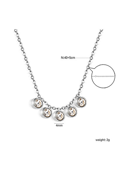 Choice NE2E670AS Fashion Simple Cylindrical Pendant Necklace Girls Party Versatile Jewelry Vintage Design S