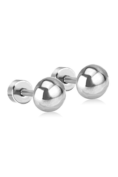 Choice أقراط LUXUSTEEL Punk من الفولاذ المقاوم للصدأ فضية مقاس 7 مم للرجال وا...