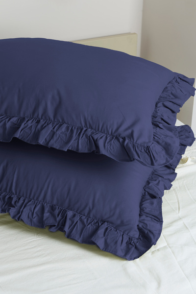 Magnolia 1 Piece Pillowcase 100% Cotton Ruffled 50X70Cm |   Suitable for Bedd...