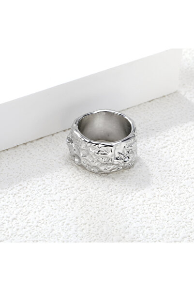 Choice 8 RI159206-8S Classic Atmospheric Square Vintage Gold Plated Ring for Women Stainless Steel Fashion