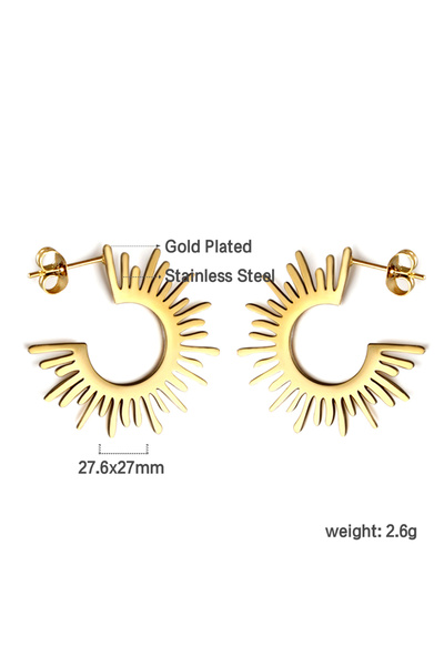 Choice 723G LUXUSTEEL Square Knit Texture Stud Earrings For Women Girls Stainless Steel Braided Geometric K