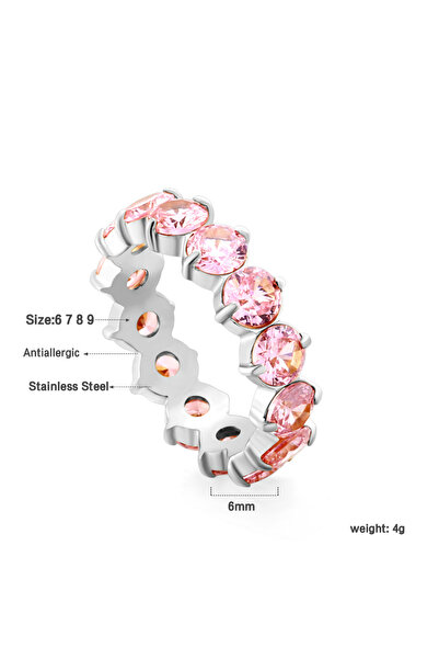 Choice 7 RI1408F6-9S Cute Girl Daily Wearing Rings, INS Fashion Sense Party Dating High-end Jewelry Stainle