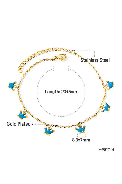 Choice 188G LUXUKISSKIDS Fashion Red Black Heart Anklets For Woman/Girls Charms Leg Bracelet Stainless Stee