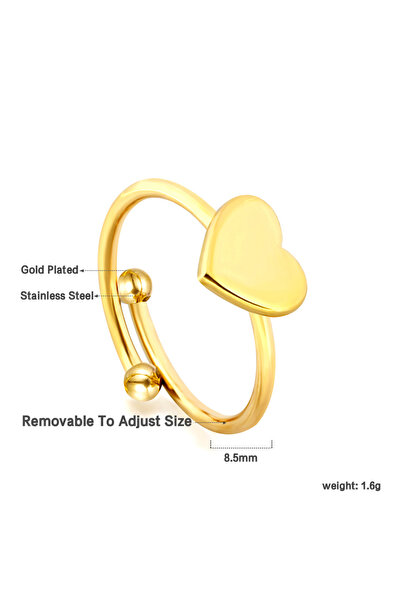 Choice RI142907G LUXUSTEEL Classic Green Crystal White CZ Rings For Women Gold Plated Stainless Steel Adjus