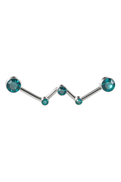 Choice قطعة واحدة من الزركونيوم الأزرق، قطعة واحدة من الفولاذ الجراحي على شكل...