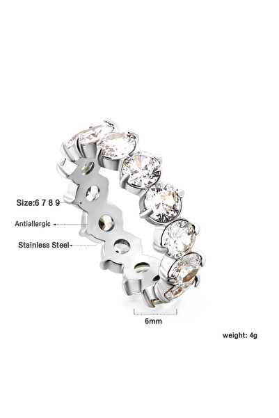 Choice 8 RI1408A6-9S Cute Girl Daily Wearing Rings, INS Fashion Sense Party Dating High-end Jewelry Stainle