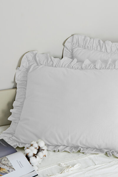 Magnolia 1 Piece Pillowcase 100% Cotton Ruffled 50X70Cm |   Suitable for Bedding Sets and Duvet Covers