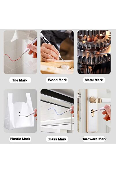 Monte Lua Derin Konum İşaretleme Kalemi, Marangoz, Mobilya, Demir Doğrama, Duvar, 1 Adet, Beyaz Renk