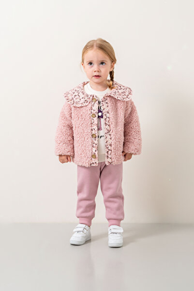 JNF kids Baby Girl & Child Plush Coat Three-Piece Set