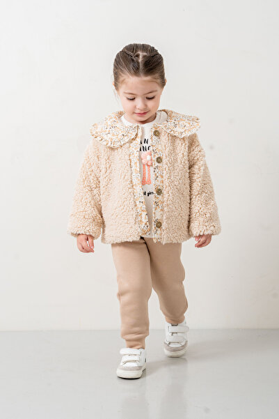 JNF kids Baby Girl & Child Plush Coat Three-Piece Set