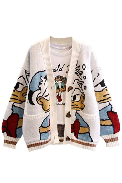 Peripeti Duffy Duck Oversized Retro Cardigan
