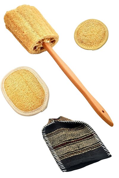 xdeonss مجموعة مناشف حمام من ألياف اليقطين الطبيعية مكونة من 4 قطع (الوجه + ا...