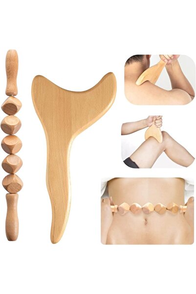 COOYA Wood Massage Tools, Wood Therapy Massage Tools, Fascia Massager Roller for Full Body Muscle Pain Re