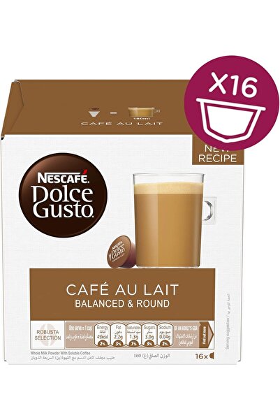 Nescafé Dolce Gusto NESCAFÉ DOLCE GUSTO Cafe Au Lait Coffee Capsules - 16 Capsules, Brown