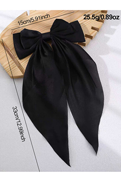 Take Two By Styli Solid Bow Ribbon Hair Clip