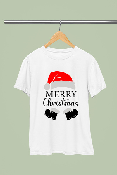 MAGORS TRIOCĂ DE BUMBAC CU MÂNĂ SCURTĂ, CU TEMA DE ANUL NOU, CU FORMĂ REGULARĂ