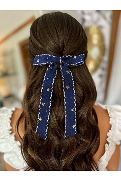 Take Two By Styli مجموعة من قطعتين - مشبك شعر على شكل فيونكة مطبوع على شكل نجمة