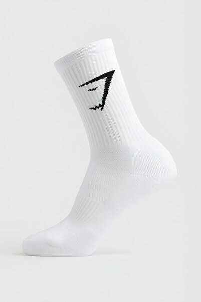 Stylovi Gymshark Socks 1 Pair - White Ultra Comfortable Sports Socks