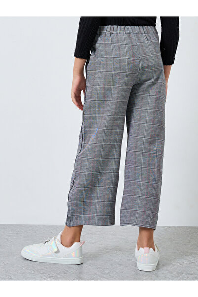 Styli Checked Elastic Waist Pants