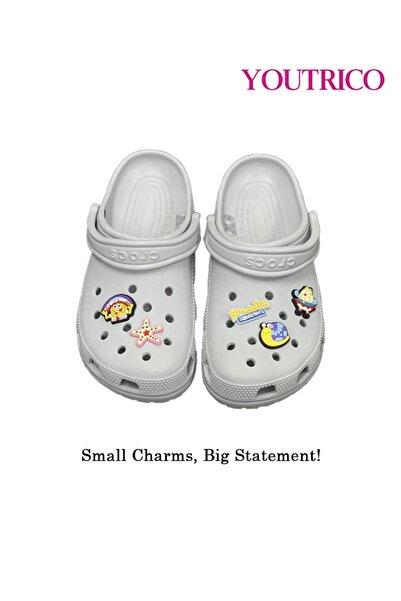 Youtrico 5 Pieces Cartoon Character Shoe Buckle - Cute Slipper Ornament