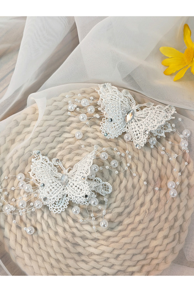 Take Two By Styli Set of 2 - Butterfly Shape Lace Hair Clips