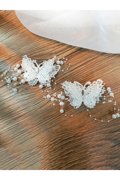 Take Two By Styli Set of 2 - Butterfly Shape Lace Hair Clips