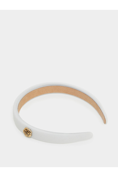 Styli White Headband with Flower Detail