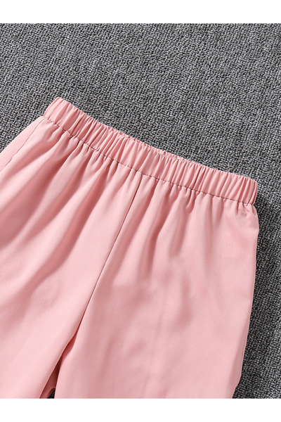 Take Two By Styli Teens Pink Solid Cargo Joggers