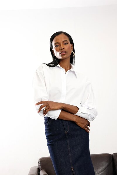 5in1Canpolat White Regular Cut Shirt 4094