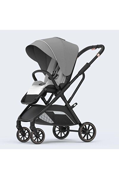 L-Sun Reversible Foldable Stroller with Foot Cover, 0-36 months, Gray